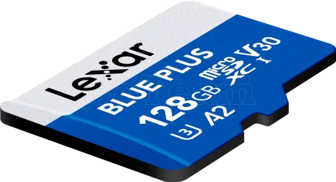 Photo de Carte mémoire Micro SD Lexar Blue Plus - 128Go