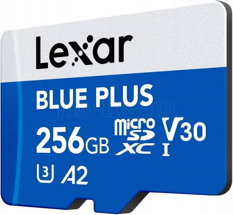 Photo de Carte mémoire Micro SD Lexar Blue PLus - 256Go