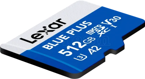 Photo de Carte mémoire Micro SD Lexar Blue PLus - 512Go