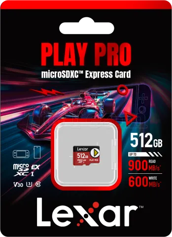 Photo de Carte mémoire Micro SD Lexar Play Pro - 512Go