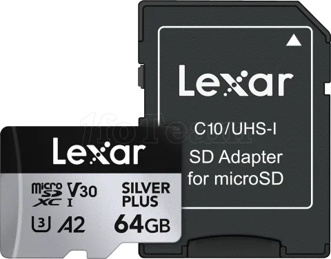 Photo de Carte mémoire Micro SD Lexar Silver Plus - 256Go