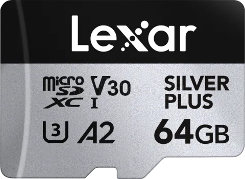 Photo de Carte mémoire Micro SD Lexar Silver Plus - 64Go