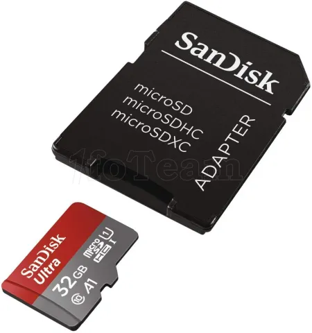 Photo de Carte mémoire Micro SD Sandisk Ultra 32Go UHS + Adaptateur