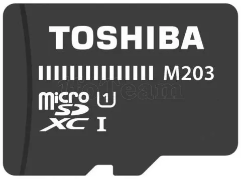 Photo de Carte mémoire Micro SD Toshiba M203 64Go SDXC UHS-I Class 10 avec adaptateur