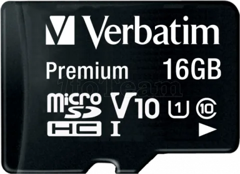 Photo de Carte mémoire Micro SD Verbatim Premium - 16Go avec adaptateur