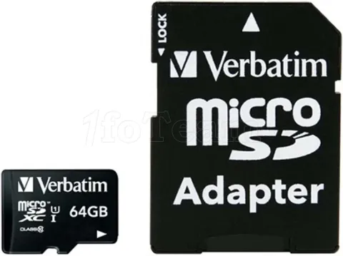 Photo de Carte mémoire Micro SD Verbatim Premium - 64Go avec adaptateur