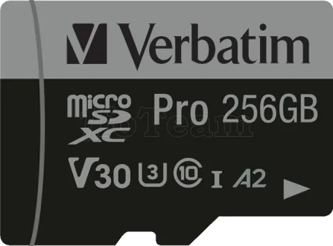 Photo de Carte mémoire Micro SD Verbatim Pro U3 - 256Go avec adaptateur