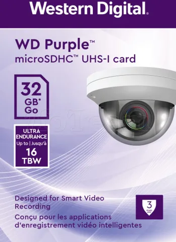 Photo de Carte mémoire Micro SD Western Digital Purple SC QD101 - 32Go