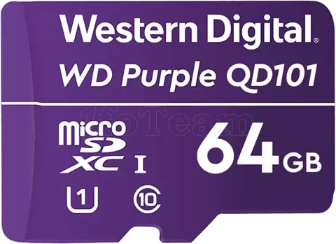 Photo de Carte mémoire Micro SD Western Digital Purple SC QD101 - 64Go