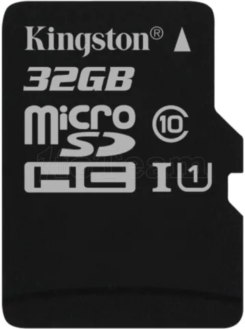 Photo de Carte mémoire Micro Secure Digital (micro SD) Kingston Canvas Select 32 Go SDHC Class 10 avec adaptateur