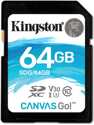 Photo de Carte mémoire SD Kingston Canvas Go 64Go SDXC Class 10