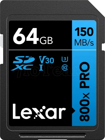 Photo de Carte mémoire SD Lexar 800x Pro - 64Go