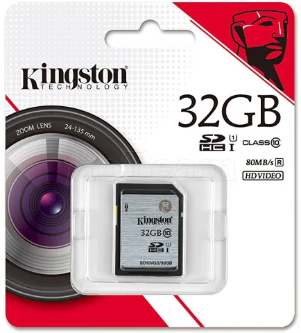 Photo de Carte mémoire Secure Digital (SD) Kingston 32 Go SDHC Class 10