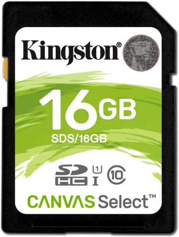 Photo de Carte mémoire Secure Digital (SD) Kingston Canvas Select 16 Go SDHC Class 10