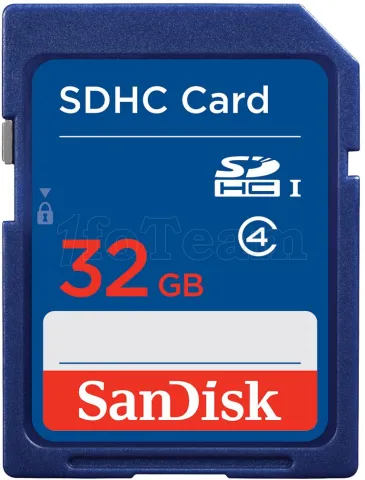 Photo de Carte mémoire Secure Digital (SD) Sandisk 32Go SDHC Class4
