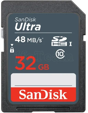 Photo de Carte mémoire Secure Digital (SD) Sandisk Ultra 32Go SDHC Class10