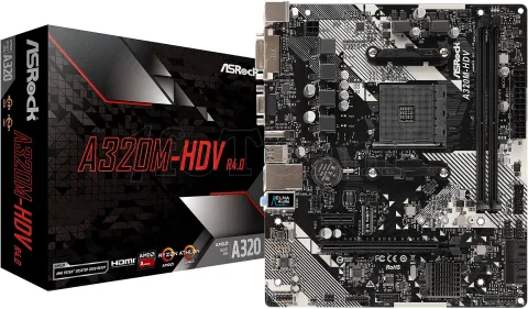 Photo de Carte Mère ASRock A320M-HDV (AM4) Micro-ATX