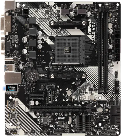 Photo de Carte Mère ASRock A320M-HDV (AM4) Micro-ATX