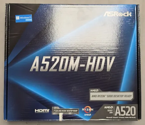 Photo de Carte Mère ASRock A520M-HDV (AM4) Micro-ATX - S/N D8M0XB201521 - ID 227211