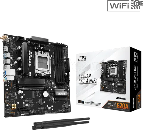 Photo de Carte mère ASRock A620AM Pro-A WiFi (AM5) Micro ATX