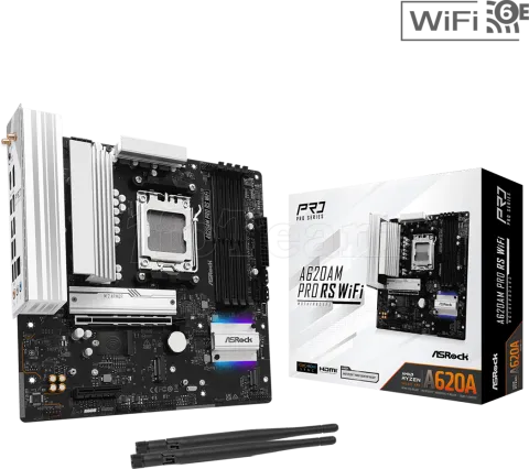 Photo de Carte mère ASRock A620AM Pro Race Sport WiFi (AM5) Micro ATX