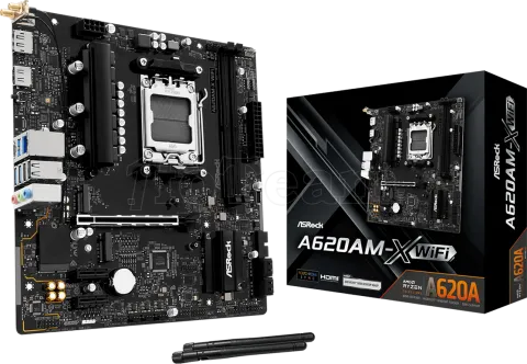 Photo de Carte Mère ASRock A620AM-X WiFi (AM5) Micro ATX