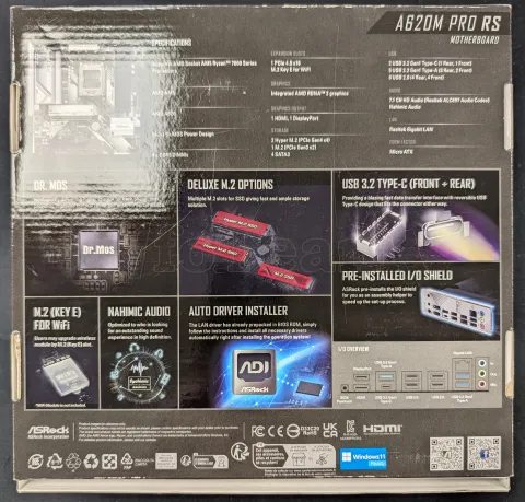Photo de Carte Mère ASRock A620M Pro RS (AM5) Micro ATX - S/N HBM0XB191988 - ID 222668