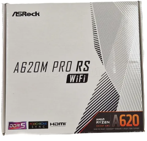 Photo de Carte Mère ASRock A620M Pro RS WiFi DDR5 (AM5) Micro ATX - SN G4M0XB051858 - ID 194624