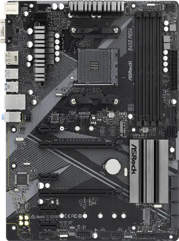 Photo de Carte Mère ASRock B450 Pro4 R2.0 (AM4)