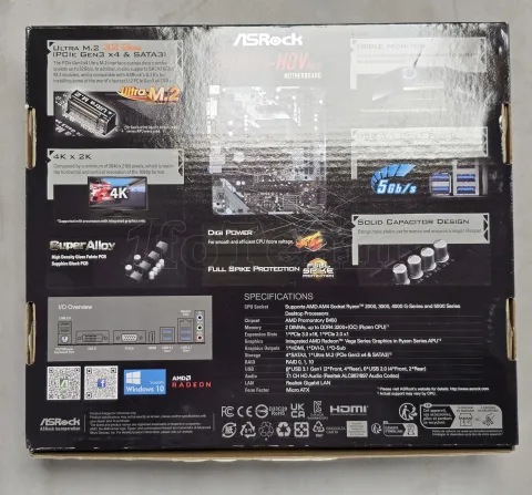 Photo de Carte Mère ASRock B450M-HDV R4.0 (AM4) Micro ATX - S/N J6FMUA094766 - ID 222631