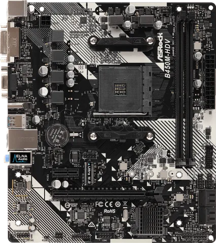 Photo de Carte Mère ASRock B450M-HDV R4.0 (AM4) Micro ATX