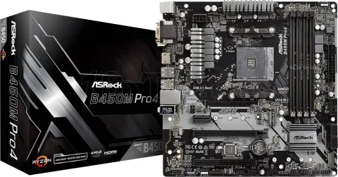 Photo de Carte Mère ASRock B450M-Pro4 (AM4) Micro ATX