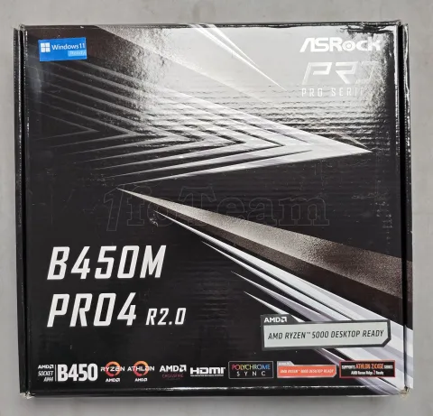 Photo de Carte Mère ASRock B450M Pro4 R2.0 (AM4) Micro ATX - S/N HBM0XB161187 - ID 222635