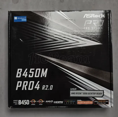 Photo de Carte Mère ASRock B450M Pro4 R2.0 (AM4) Micro ATX - S/N J4M0XB220518 - ID 222633
