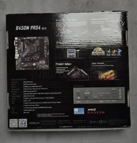 Photo de Carte Mère ASRock B450M Pro4 R2.0 (AM4) Micro ATX - S/N J4M0XB220518 - ID 222633
