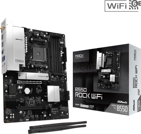 Photo de Carte Mère ASRock B550 Rock WiFi (AM4)