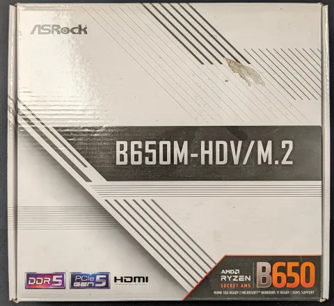 Photo de Carte Mère ASRock B650M-HDV/M.2 (AM5) Micro ATX - S/N G9M0XB222805 - ID 222643