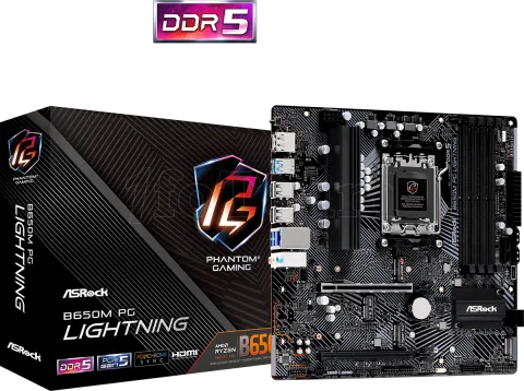 Photo de Carte Mère ASRock B650M Phantom Gaming Lightning (AM5) Micro ATX