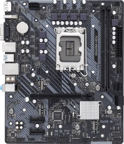 Photo de Carte Mère ASRock B660M-HDV (Intel LGA 1700) Micro ATX