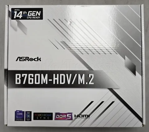 Photo de Carte Mère ASRock B760M-HDV/M.2 DDR5 (Intel LGA 1700) Micro ATX - S/N J2FMUA040762 - ID 222734