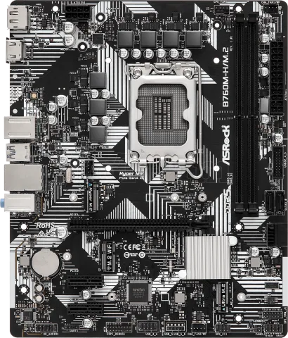 Photo de Carte Mère ASRock B760M-H/M.2 DDR5 (Intel LGA 1700) Micro ATX
