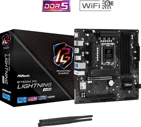 Photo de Carte Mère ASRock B760M PG Lightning WiFi DDR5 (Intel LGA 1700) Micro ATX