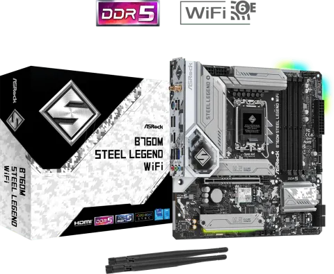 Photo de Carte Mère ASRock B760M Steel Legend WiFi DDR5 (Intel LGA 1700) Micro ATX