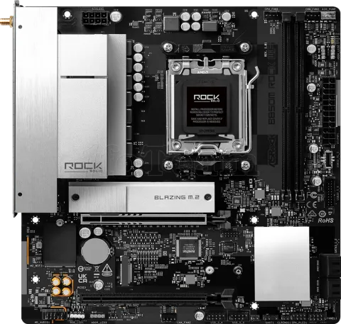 Photo de Carte Mère ASRock B850M Rock WiFi (AM5) Micro ATX