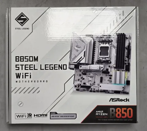Photo de Carte Mère ASRock B850M Steel Legend WiFi (AMD AM5) Micro ATX - S/N J4M0XB179443 - ID 222657