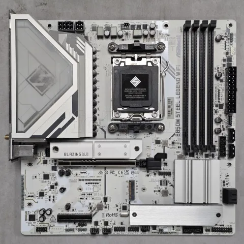 Photo de Carte Mère ASRock B850M Steel Legend WiFi (AMD AM5) Micro ATX - S/N J4M0XB179443 - ID 222657