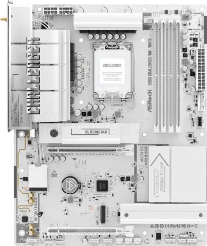 Photo de Carte Mère ASRock B860 Challenger WiFi (Intel LGA 1851) (Blanc)