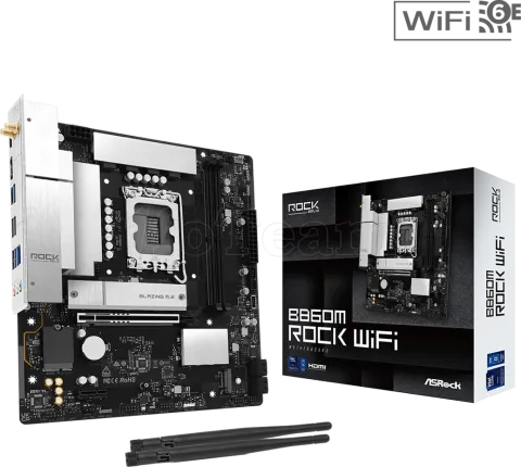 Photo de Carte Mère ASRock B860M Rock WiFi (Intel LGA 1851) Micro ATX