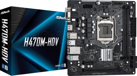 Photo de Carte Mère Asrock H470M-HDV (Intel LGA 1200) Micro ATX