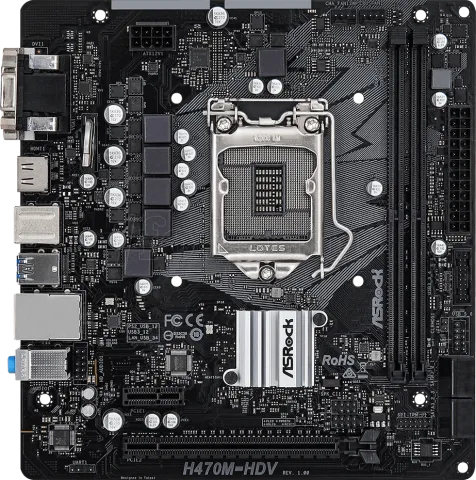 Photo de Carte Mère Asrock H470M-HDV (Intel LGA 1200) Micro ATX